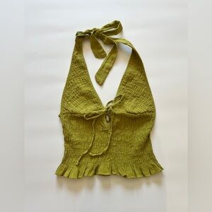Free People Free-est Green Halter Top - XS
